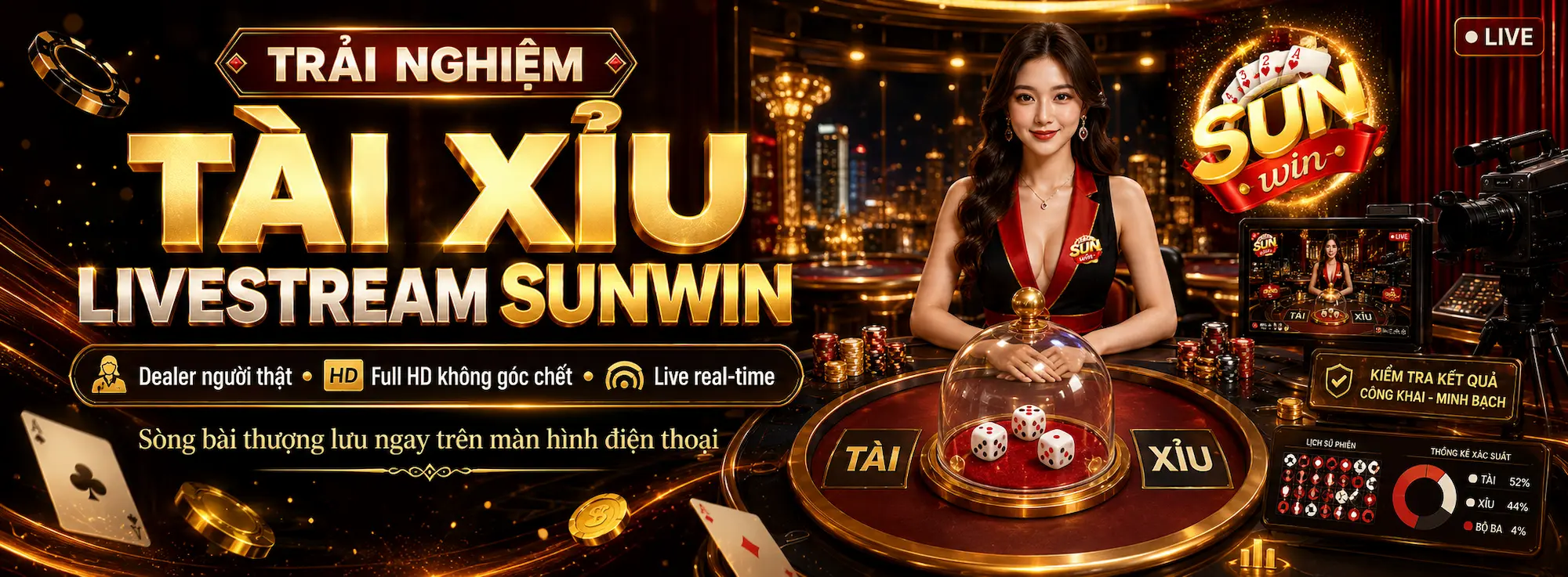 Trải Nghiệm Sảnh Tài Xỉu Livestream Đẳng Cấp Tại Sunwin 2026