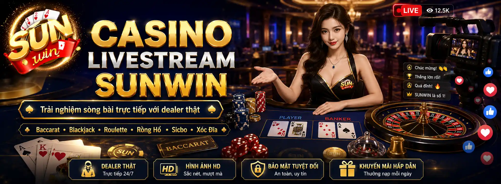 Casino Livestream Sunwin – Khám Phá Sảnh Dealer Trực Tiếp 2026